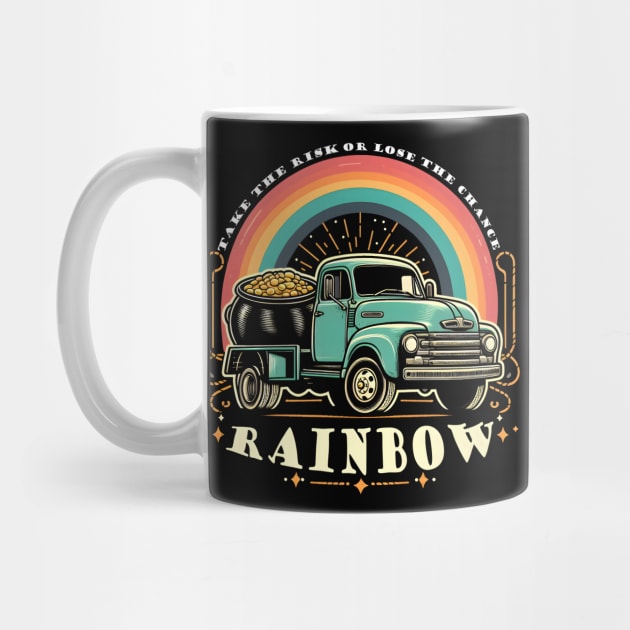 Rainbow Ride: Vintage Truck with a Pot of Gold by MakerMind8.2